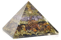 Handmade Citrine, Black Tourmaline & Red Carnelian Pyramid by Brahmatells