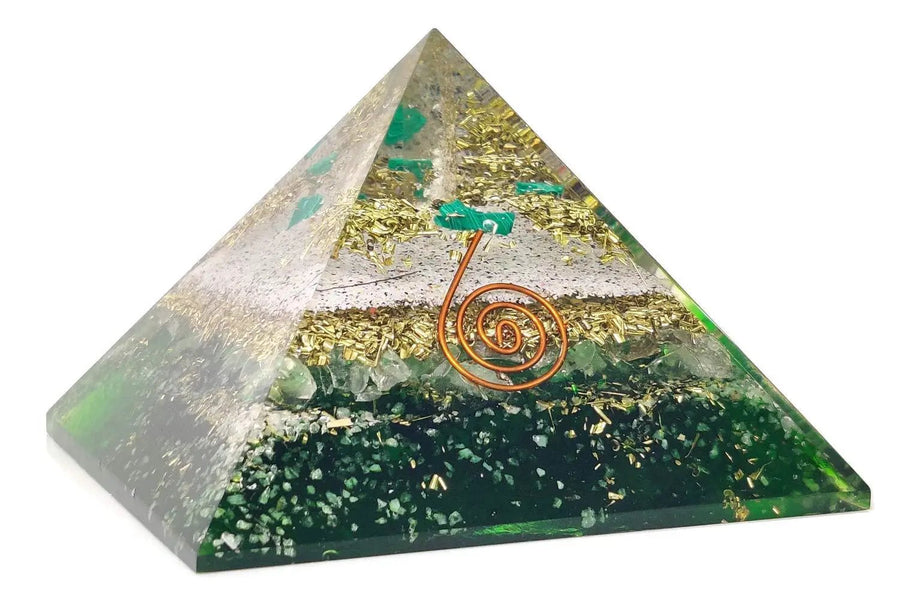 Handmade Citrine, Black Tourmaline & Red Carnelian Pyramid by Brahmatells