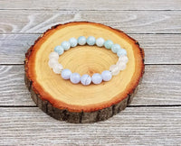 Handmade Selenite, Blue Lace Agate & Aquamarine Anxiety Relief Bracelet | Brahmatells by brahmatells