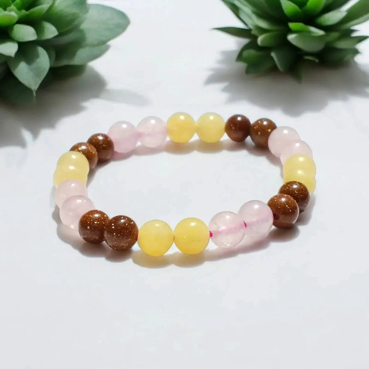 Happiness & Tranquility Gemstone Bracelet – Inner Peace & Balance by Brahmatells