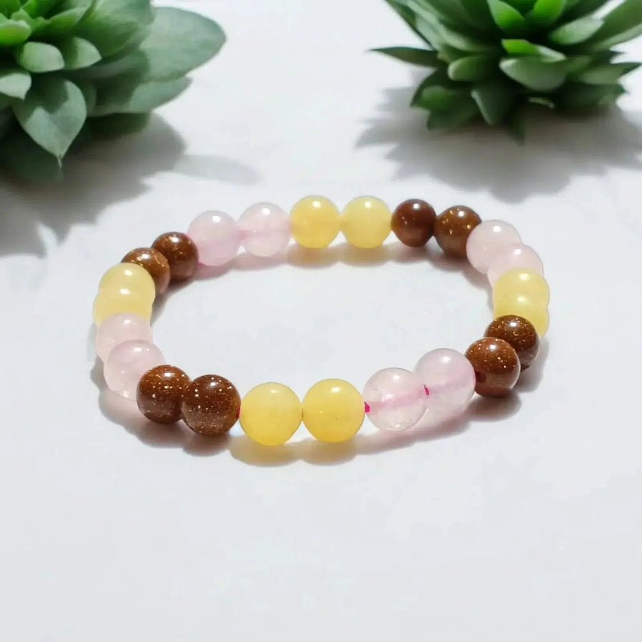 Happiness & Tranquility Gemstone Bracelet – Inner Peace & Balance by Brahmatells