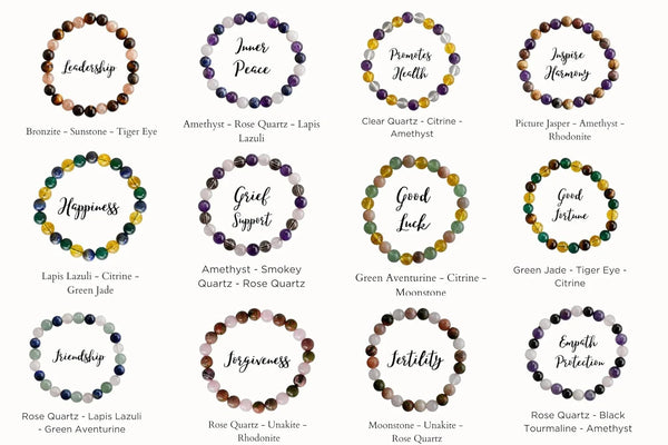 Healing Crystal Bracelet - Natural Gemstones for Energy & Balance by Brahmatells