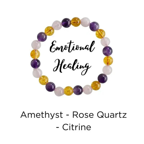 Healing Crystal Bracelet - Natural Gemstones for Energy & Balance by Brahmatells