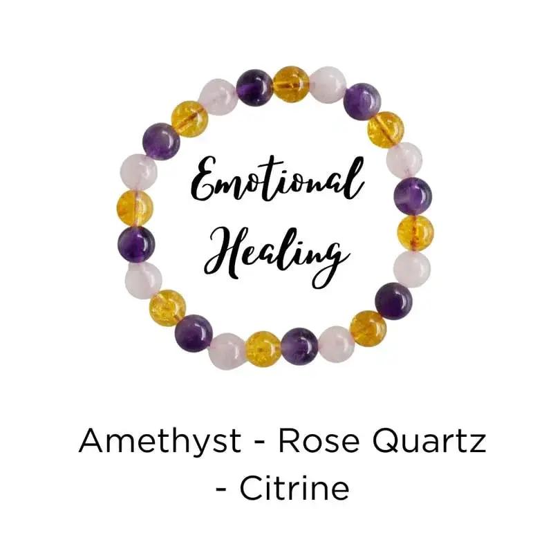 Healing Crystal Bracelet - Natural Gemstones for Energy & Balance by Brahmatells