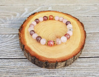 Heart Chakra Love Bracelet: Strawberry & Rose Quartz | Brahmatells by Brahmatells