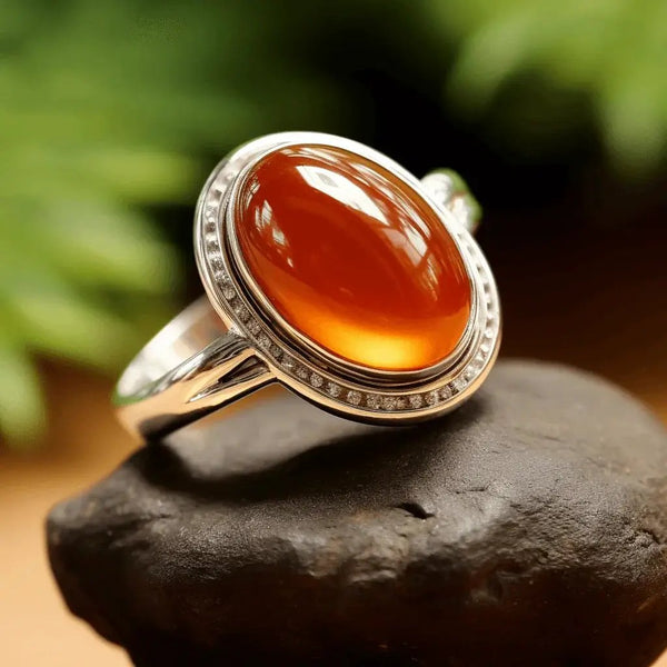 Hessonite Gomed Honey-Brown Ring - Embrace Saturn's Strength | Brahmatells by Brahmatells
