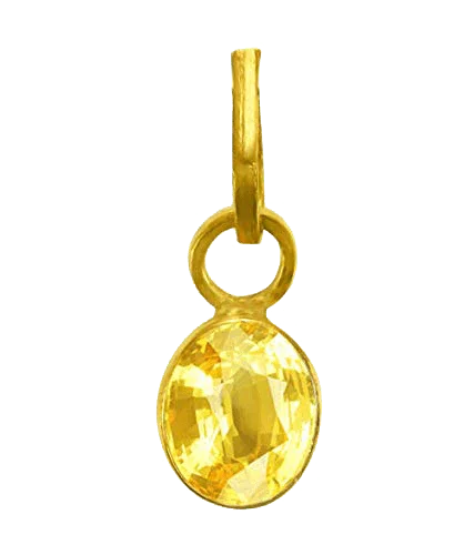 Honey Yellow Sapphire Pendant - Jupiter's Radiance | Brahmatells by Brahmatells