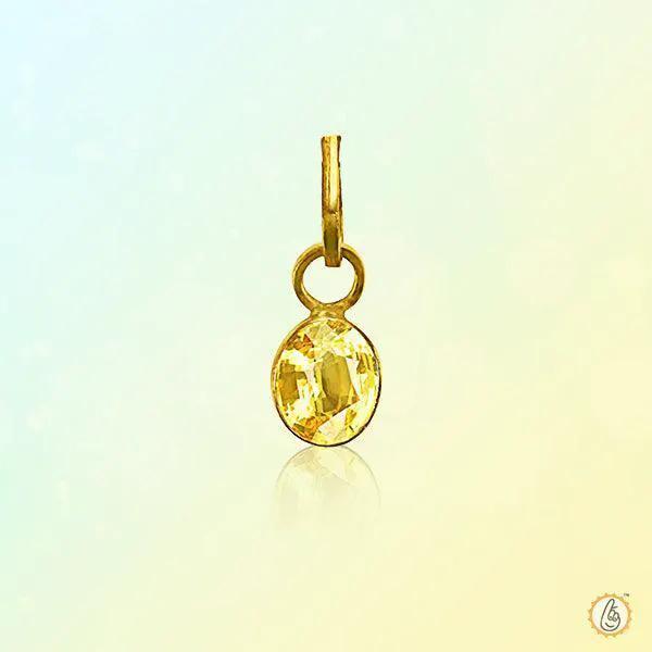 Honey Yellow Sapphire Pendant - Jupiter's Radiance | Brahmatells by Brahmatells