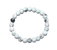 Howlite Chakra Healing Bracelet - 8mm Diamond Cut Beads by Brahmatells