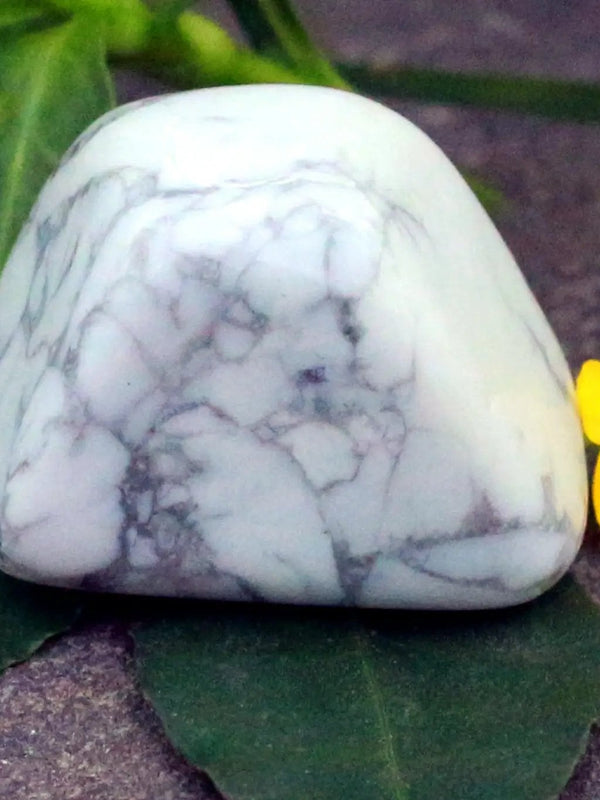 Howlite Tumble by Brahmatells - Calming Stone for Stress Relief by Brahmatells