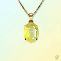 Jupiter's Blessing: Oval Yellow Sapphire Pendant | Brahmatells by Brahmatells
