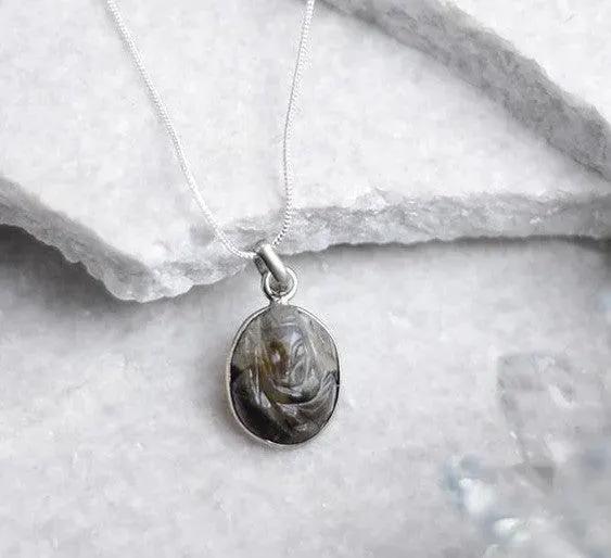 Labradorite Ganesha Pendant - Mystical Protection | Brahmatells by Brahmatells