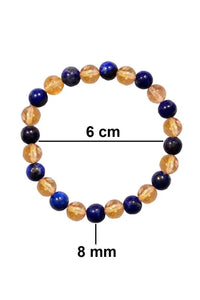 Lapis Lazuli & Citrine Bead Bracelet - Intuition & Empowerment | Brahmatells by Brahmatells