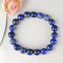 Lapis Lazuli Diamond Cut Bracelet - 8mm Beads for Reiki Healing by Brahmatells