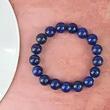 Lapis Lazuli Diamond Cut Bracelet - 8mm Beads for Reiki Healing by Brahmatells