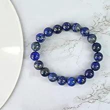 Lapis Lazuli Diamond Cut Bracelet - 8mm Beads for Reiki Healing by Brahmatells