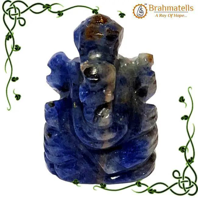 Lapis Lazuli Ganesha Idol for Wisdom & Protection | Brahmatells by Brahmatells