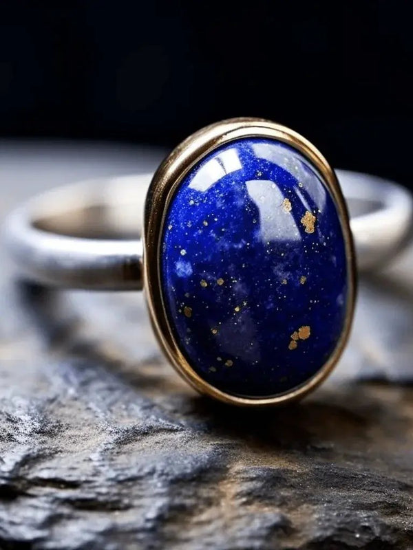 Lapis Lazuli Silver Ring - Unleash Your Creative Spirit | Brahmatells Exclusive by Brahmatells