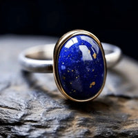 Lapis Lazuli Silver Ring - Unleash Your Creative Spirit | Brahmatells Exclusive by Brahmatells