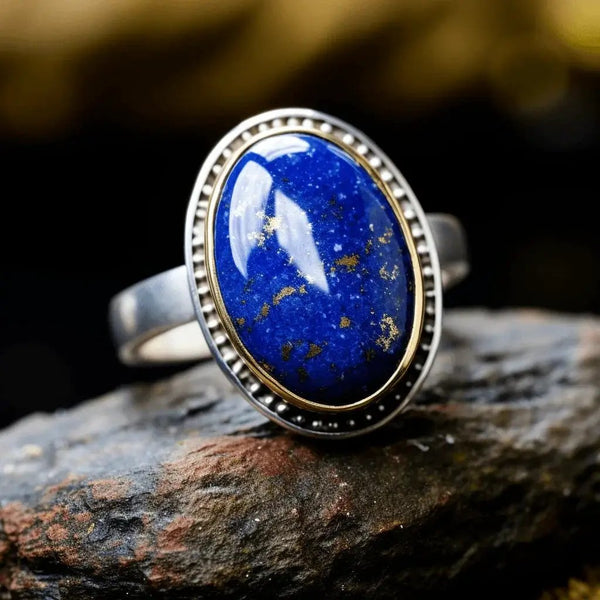 Lapis Lazuli Silver Ring - Unleash Your Creative Spirit | Brahmatells Exclusive by Brahmatells