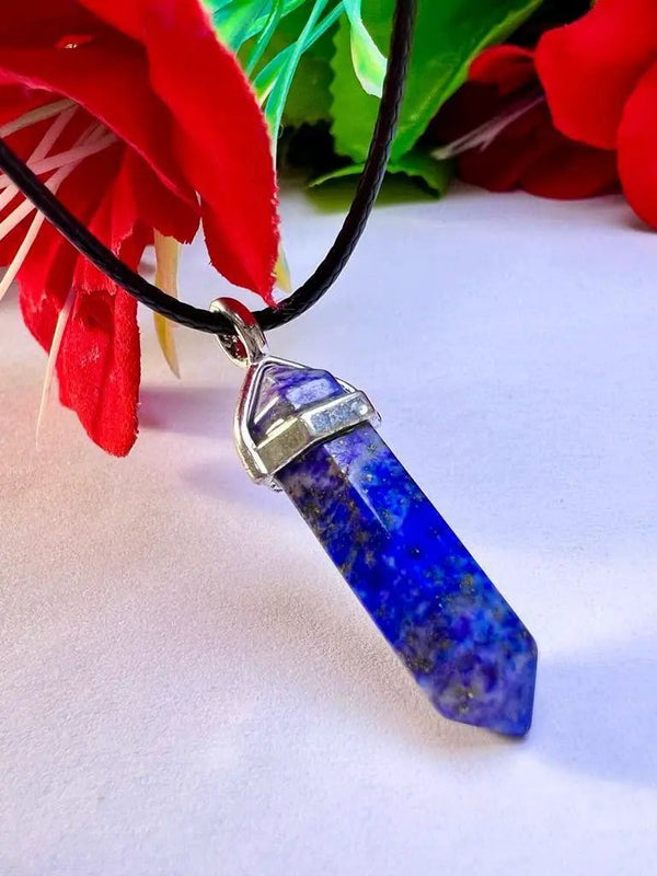 Lapis Lazuli Stone Healing Double Terminated Point Pendant by brahmatells