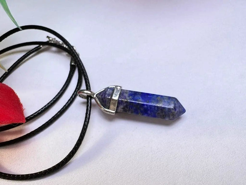 Lapis Lazuli Stone Healing Double Terminated Point Pendant by brahmatells