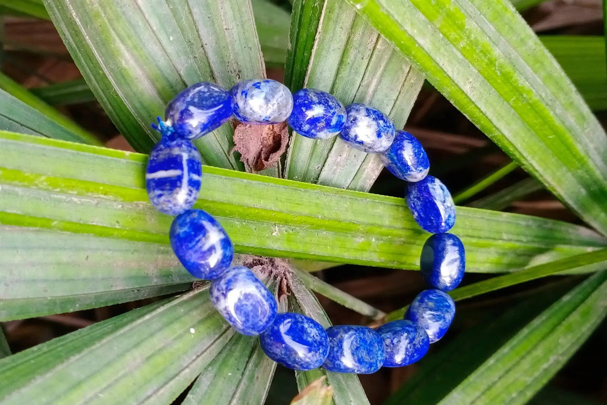 Lapis Lazuli Tumble Bracelet for Cosmic Protection | Brahmatells by Brahmatells