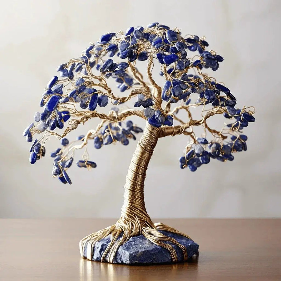 Lapis Lazuli Wishing Tree: Brahmatells' Timeless Astrological Accessory for All by Brahmatells