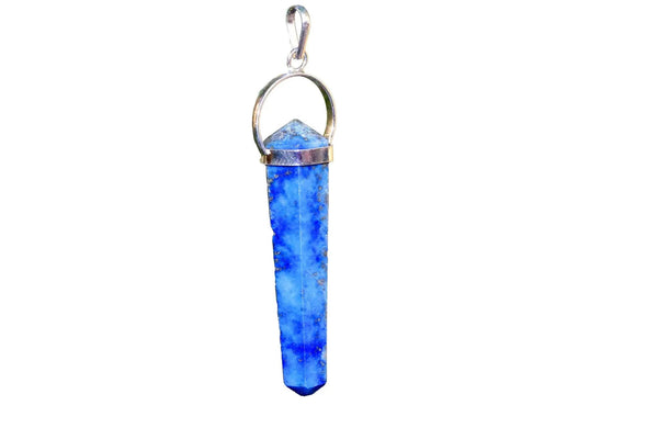 Lapiz Lazuli Double Side Pendant Ligt Blue by Brahmatells