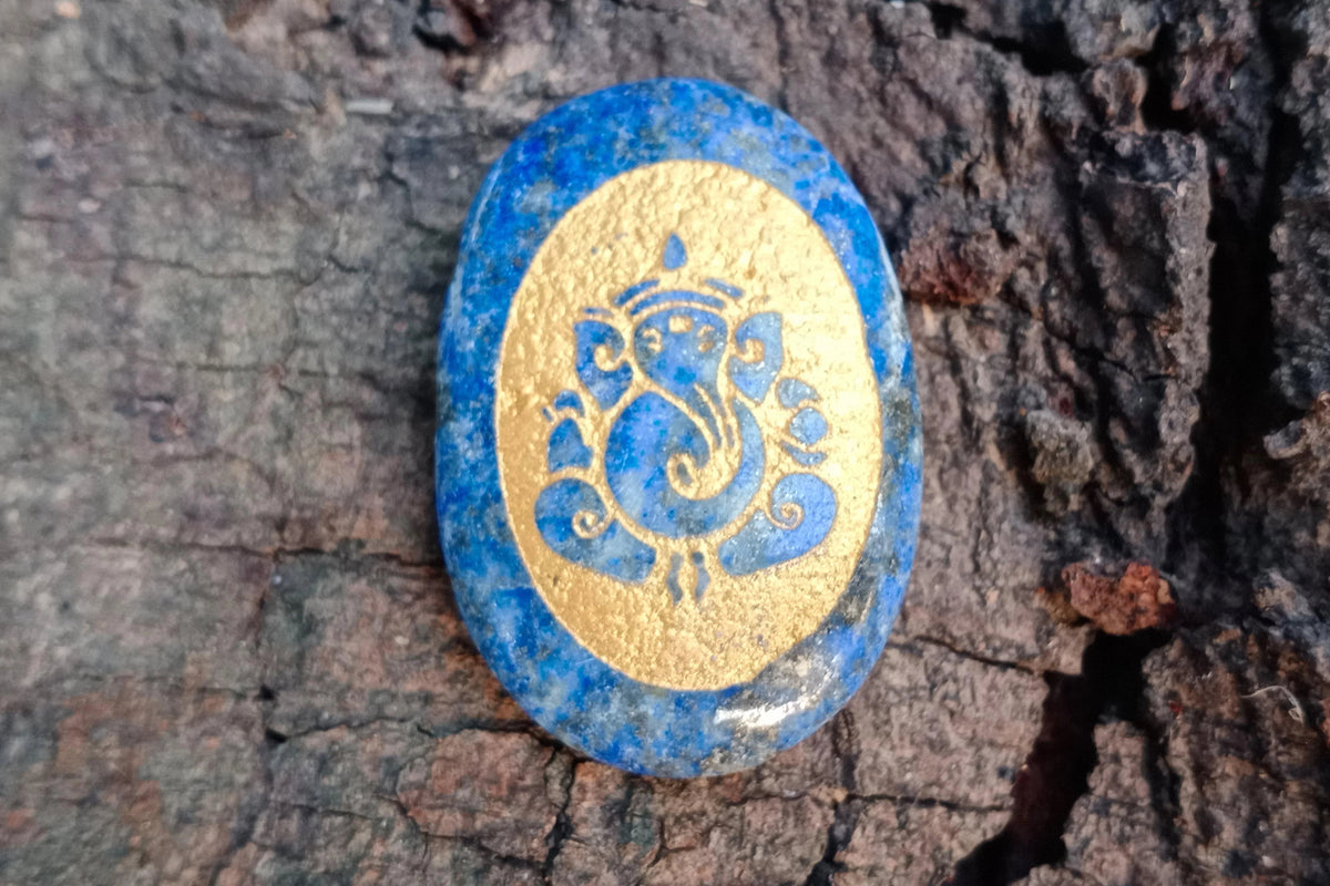 Lapiz lazuli Energized Crystal Ganpati by Brahmatells