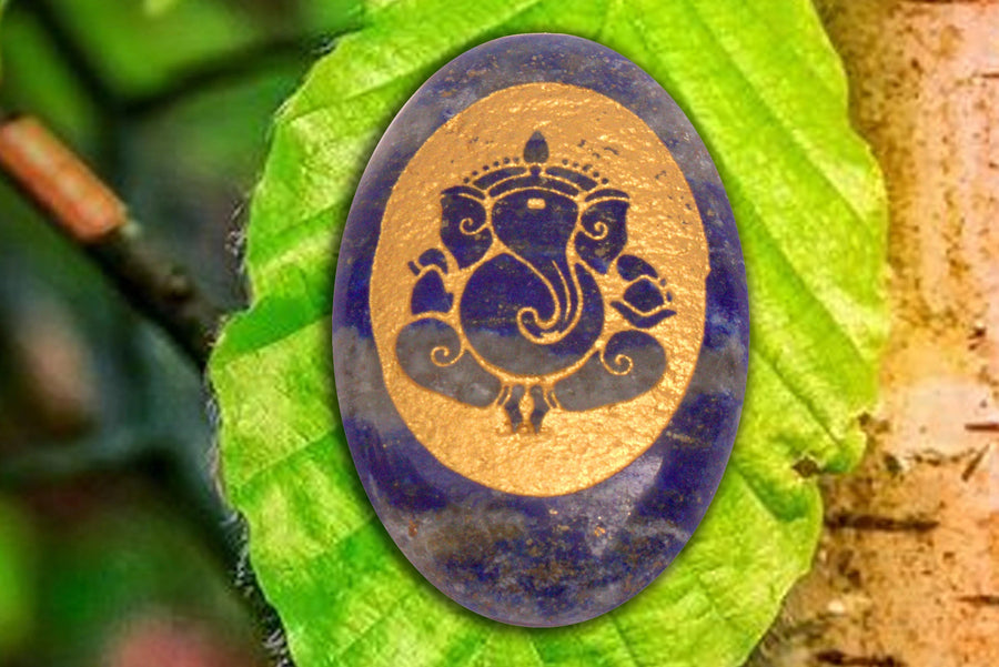 Lapiz lazuli Energized Crystal Ganpati by Brahmatells