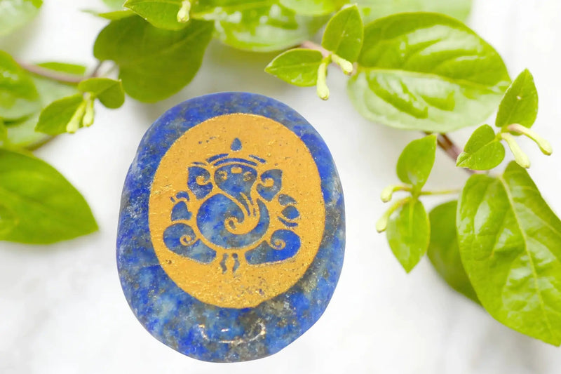 Lapiz lazuli Energized Crystal Ganpati by Brahmatells