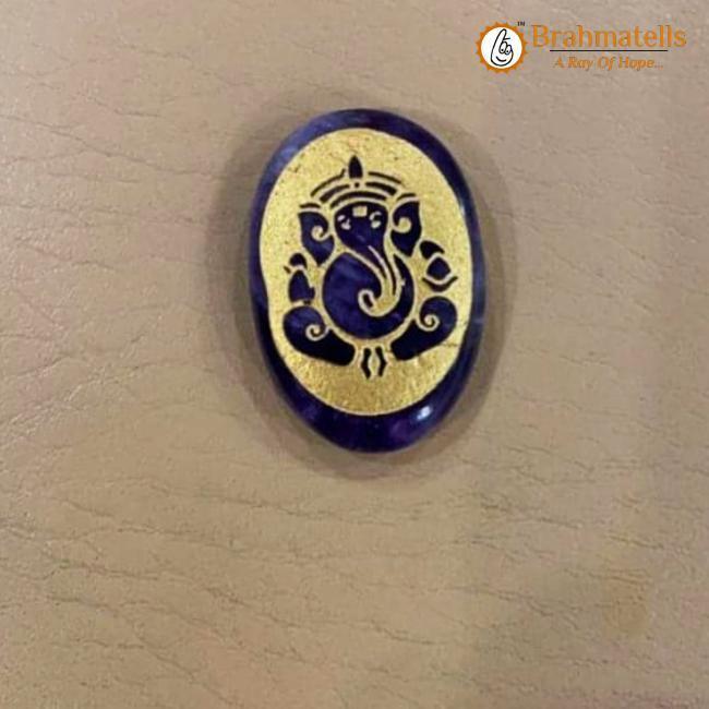Lapiz lazuli Energized Crystal Ganpati by Brahmatells