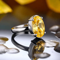 Lemon-Yellow Sapphire Ring - Jupiter's Harmony | Brahmatells by Brahmatells