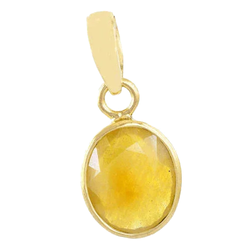 Light Yellow Sapphire Pendant - Jupiter's Gentle Glow | Brahmatells by Brahmatells