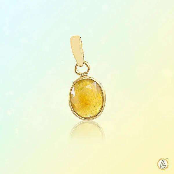 Light Yellow Sapphire Pendant - Jupiter's Gentle Glow | Brahmatells by Brahmatells