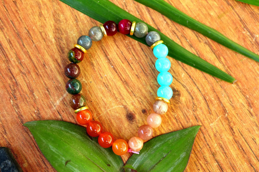 March Birthstone Bracelet - Aquamarine Elegance - Brahmatells by Brahmatells