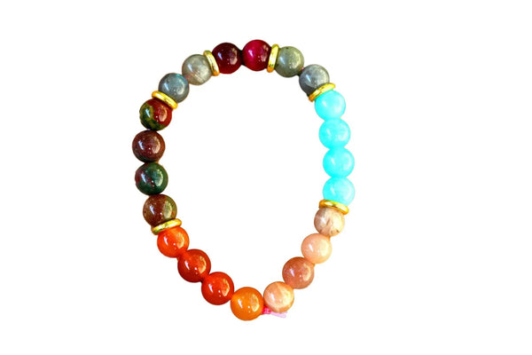 March Birthstone Bracelet - Aquamarine Elegance - Brahmatells by Brahmatells