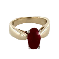 Maroon-Red Ruby Manak Oval Ring - Sun's Radiance | Brahmatells by Brahmatells