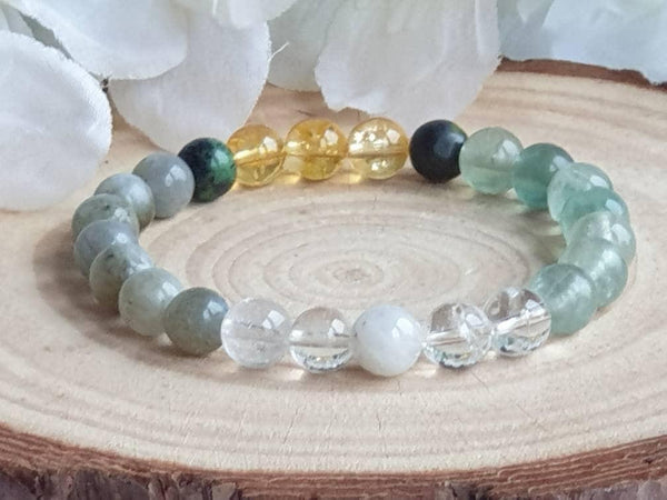 Menopause & PCOS/PCOD Support - Citrine, Moonstone, Fluorite Bracelet | Brahmatells - BrahmatellsStore