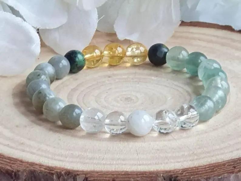 Menopause & PCOS/PCOD Support - Citrine, Moonstone, Fluorite Bracelet | Brahmatells by Brahmatells