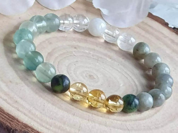 Menopause & PCOS/PCOD Support - Citrine, Moonstone, Fluorite Bracelet | Brahmatells by Brahmatells