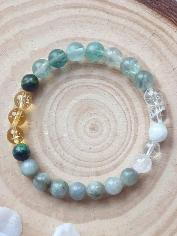 Menopause & PCOS/PCOD Support - Citrine, Moonstone, Fluorite Bracelet | Brahmatells by Brahmatells