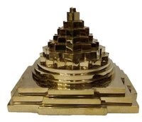 Meru Shree Yantra (Brass-Gold) by Brahmatells