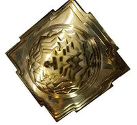 Meru Shree Yantra (Brass-Gold) by Brahmatells