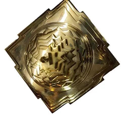 Meru Shree Yantra (Brass-Gold) by Brahmatells