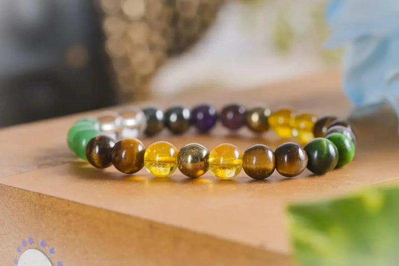 Money Magnet Bracelet | Pyrite, Citrine, Aventurine, Amethyst by Brahmatells