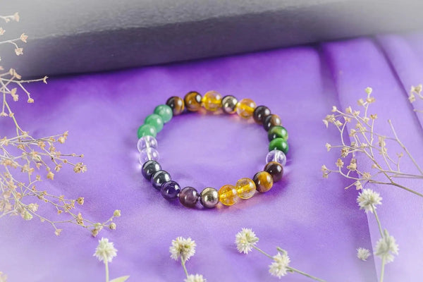 Money Magnet Bracelet | Pyrite, Citrine, Aventurine, Amethyst by Brahmatells