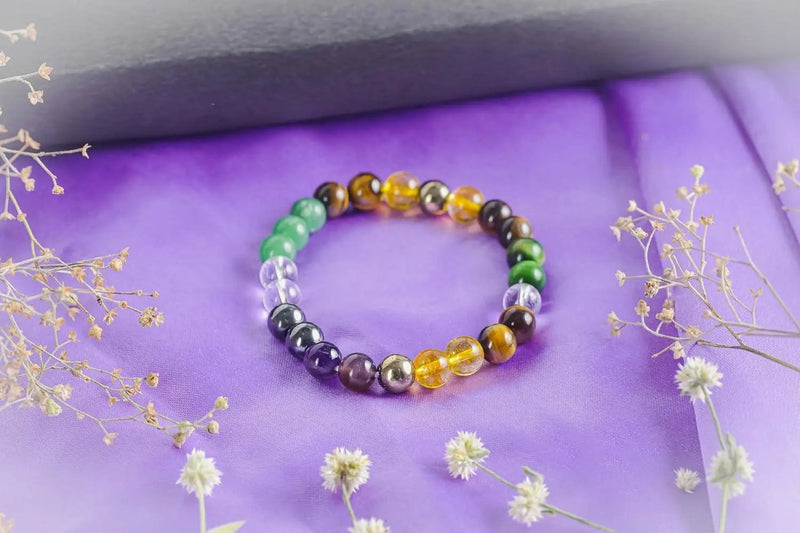 Money Magnet Bracelet | Pyrite, Citrine, Aventurine, Amethyst by Brahmatells