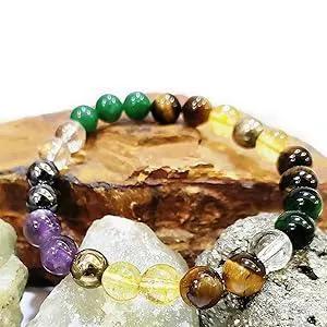Money Magnet Bracelet | Pyrite, Citrine, Aventurine, Amethyst by Brahmatells